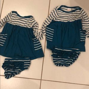 Twin Girls Hanna Andersson size 75 dresses
